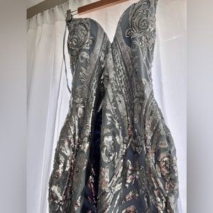 Blue Sequin formal dress